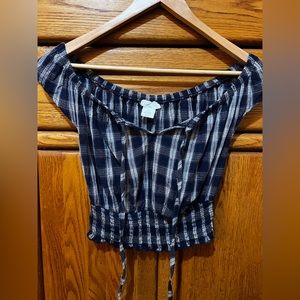 Plaid crop top.